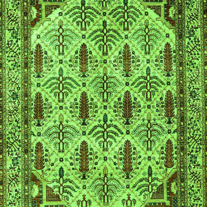 Machine Washable Abstract Green Modern Area Rugs, wshabs4161grn