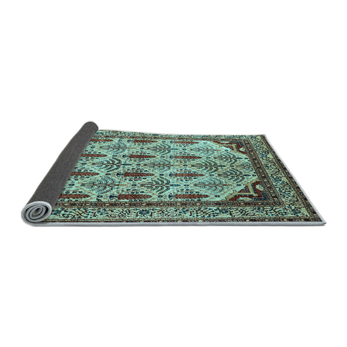Sideview of Abstract Light Blue Modern Rug, abs4161lblu