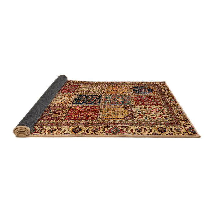 Sideview of Abstract Saffron Red Modern Rug, abs4162