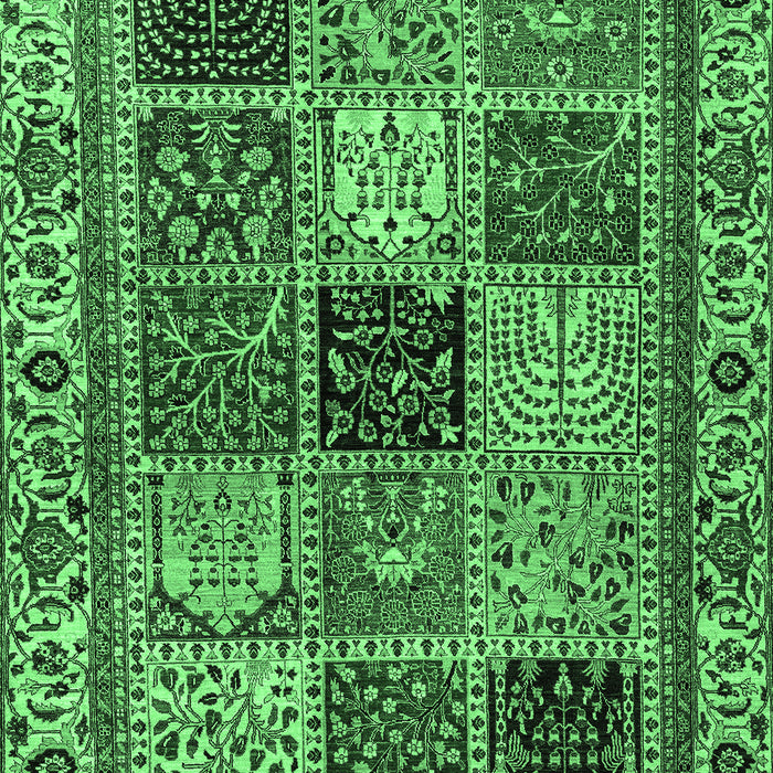 Machine Washable Abstract Emerald Green Modern Area Rugs, wshabs4162emgrn