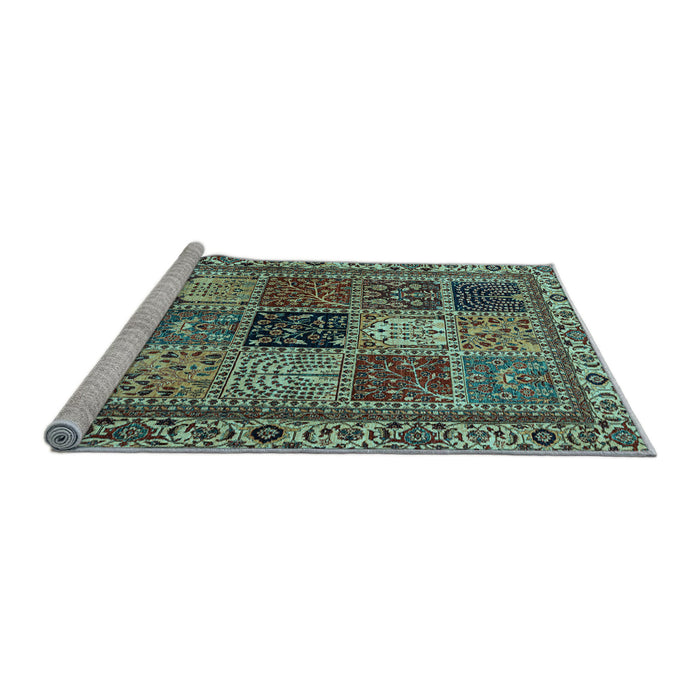 Sideview of Machine Washable Abstract Light Blue Modern Rug, wshabs4162lblu