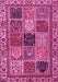 Machine Washable Abstract Pink Modern Rug, wshabs4162pnk