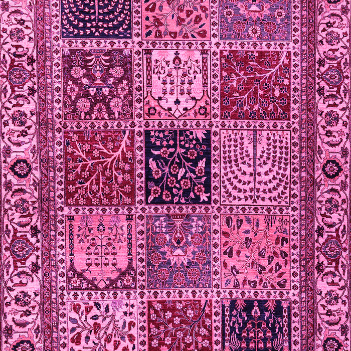 Machine Washable Abstract Pink Modern Rug, wshabs4162pnk