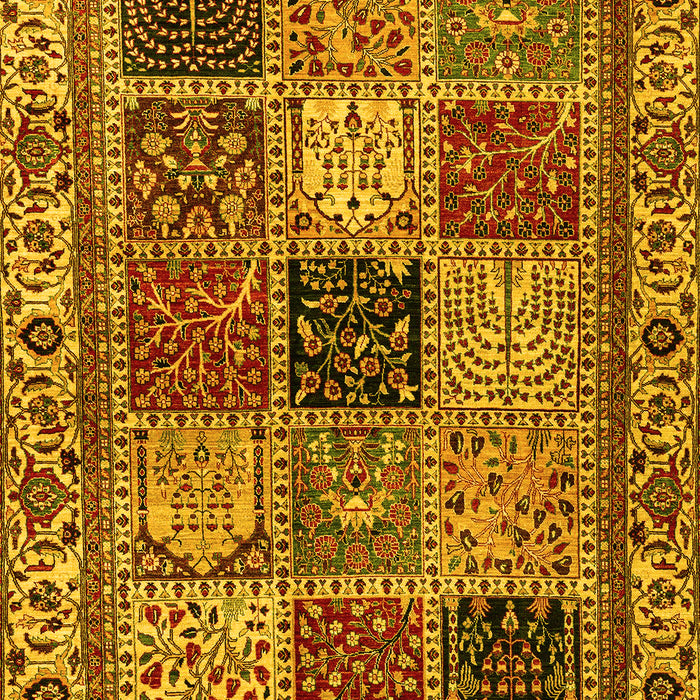 Abstract Yellow Modern Rug, abs4162yw