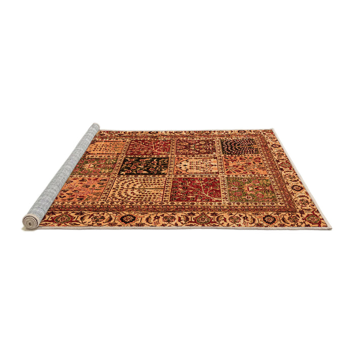 Sideview of Machine Washable Abstract Orange Modern Area Rugs, wshabs4162org