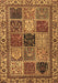 Machine Washable Abstract Brown Modern Rug, wshabs4162brn