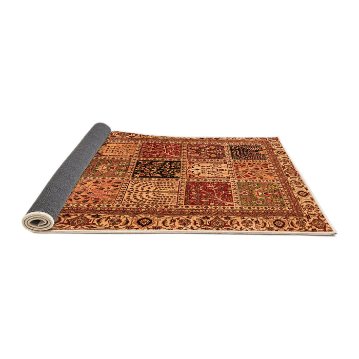 Sideview of Abstract Orange Modern Rug, abs4162org