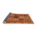 Sideview of Abstract Orange Modern Rug, abs4162org