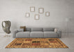 Machine Washable Abstract Brown Modern Rug in a Living Room,, wshabs4162brn