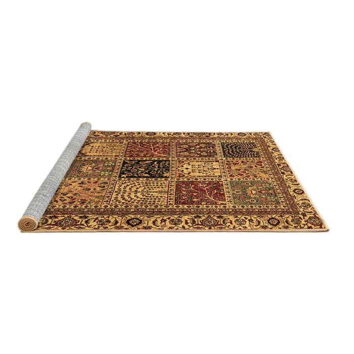 Sideview of Machine Washable Abstract Brown Modern Rug, wshabs4162brn