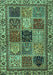 Abstract Turquoise Modern Rug, abs4162turq