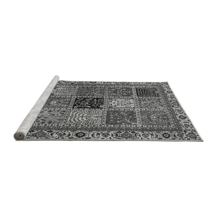 Sideview of Machine Washable Abstract Gray Modern Rug, wshabs4162gry