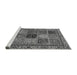 Sideview of Machine Washable Abstract Gray Modern Rug, wshabs4162gry