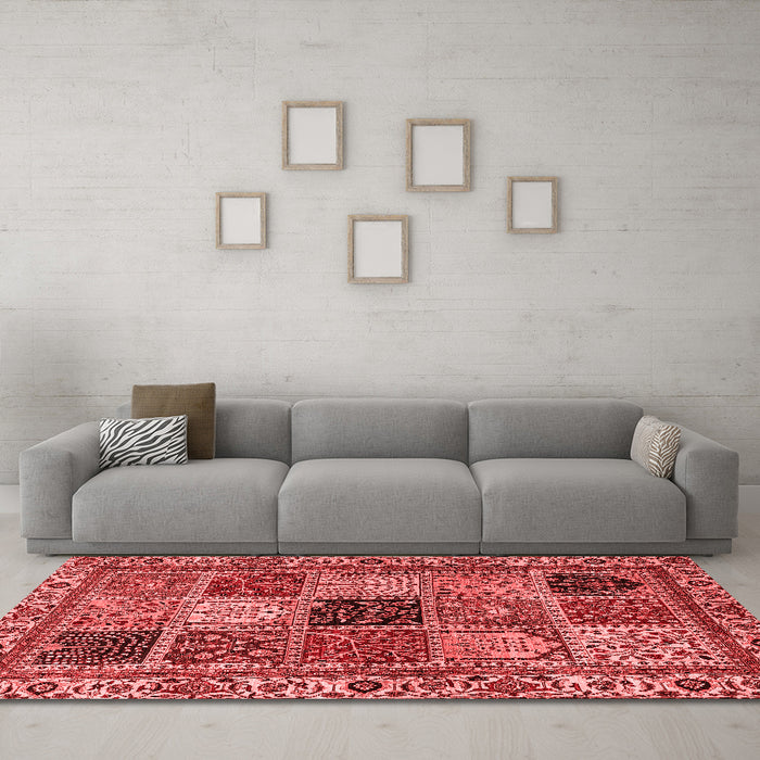 Modern Red Washable Rugs