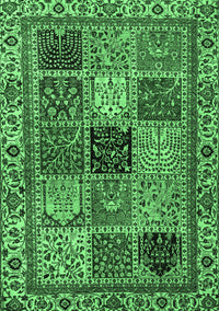 Abstract Emerald Green Modern Rug, abs4162emgrn