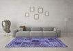 Machine Washable Abstract Blue Modern Rug in a Living Room, wshabs4162blu