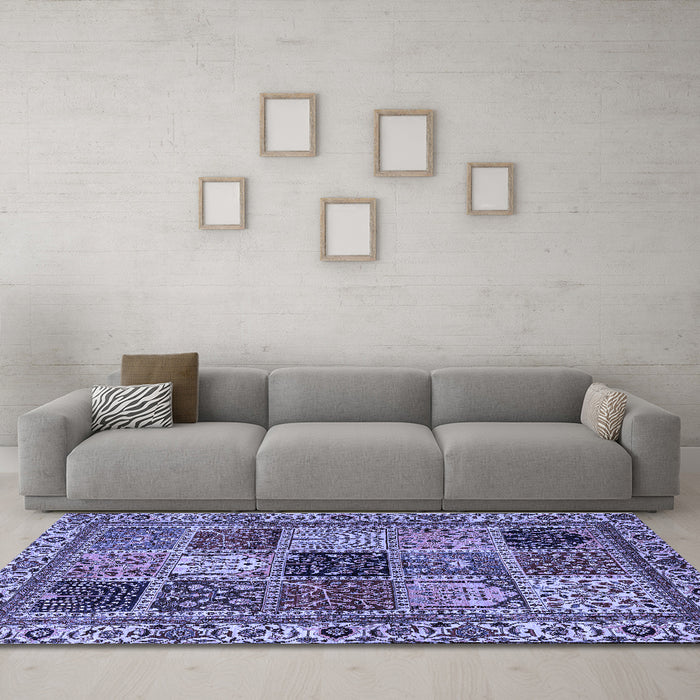 Machine Washable Abstract Blue Modern Rug in a Living Room, wshabs4162blu