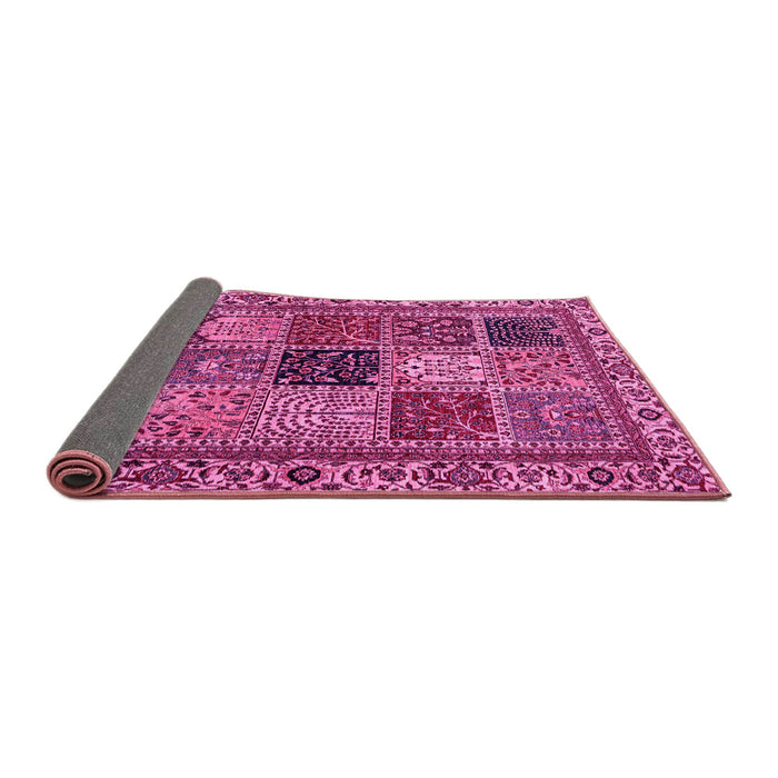 Sideview of Abstract Pink Modern Rug, abs4162pnk
