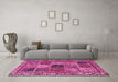 Machine Washable Abstract Pink Modern Rug in a Living Room, wshabs4162pnk