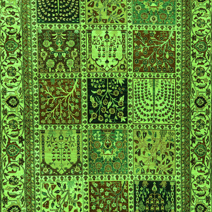 Abstract Green Modern Rug, abs4162grn