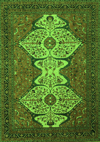 Abstract Green Modern Rug, abs4163grn