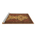 Sideview of Machine Washable Abstract Brown Modern Rug, wshabs4163brn