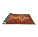 Sideview of Abstract Orange Modern Rug, abs4163org