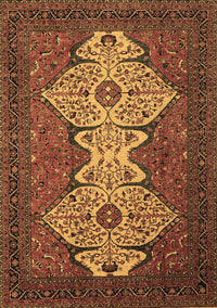 Abstract Brown Modern Rug, abs4163brn