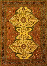 Abstract Yellow Modern Rug, abs4163yw