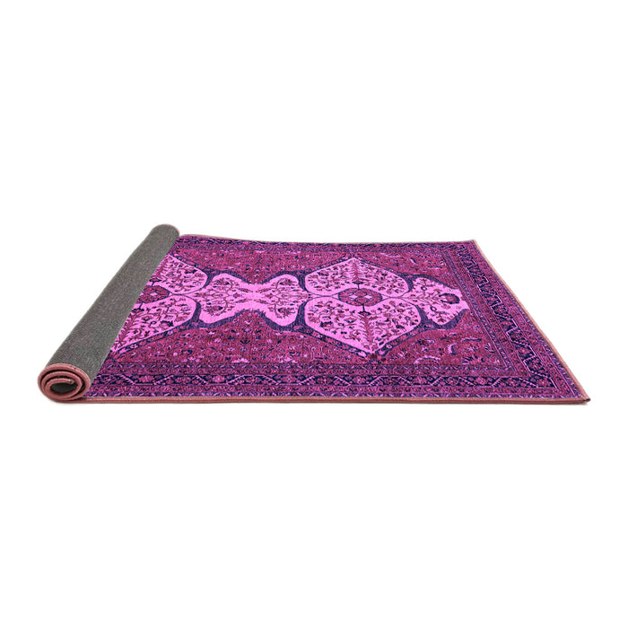 Sideview of Abstract Purple Modern Rug, abs4163pur