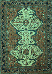 Abstract Turquoise Modern Rug, abs4163turq