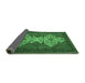 Sideview of Abstract Emerald Green Modern Rug, abs4163emgrn