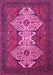 Machine Washable Abstract Pink Modern Rug, wshabs4163pnk