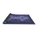 Sideview of Abstract Blue Modern Rug, abs4163blu