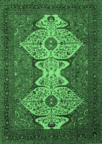 Abstract Emerald Green Modern Rug, abs4163emgrn