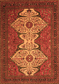 Abstract Orange Modern Rug, abs4163org