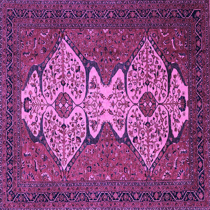 Square Abstract Purple Modern Rug, abs4163pur