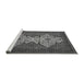 Sideview of Machine Washable Abstract Gray Modern Rug, wshabs4163gry