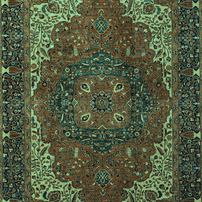 Machine Washable Persian Turquoise Traditional Area Rugs, wshabs4164turq