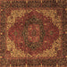 Square Persian Brown Traditional Rug, abs4164brn