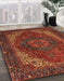 Machine Washable Abstract Red Rug in a Family Room, wshabs4164