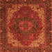 Square Persian Orange Traditional Rug, abs4164org