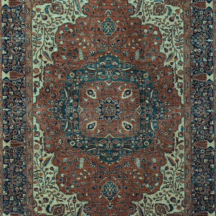 Machine Washable Persian Light Blue Traditional Rug, wshabs4164lblu