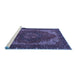 Sideview of Machine Washable Persian Blue Traditional Rug, wshabs4164blu