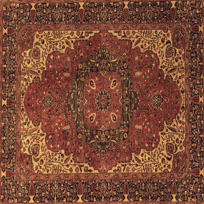 Square Machine Washable Persian Brown Traditional Rug, wshabs4164brn
