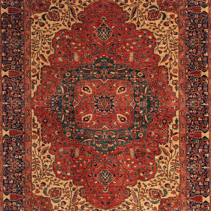 Machine Washable Abstract Red Rug, wshabs4164