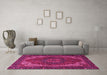 Machine Washable Persian Pink Traditional Rug in a Living Room, wshabs4164pnk