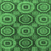 Square Machine Washable Abstract Emerald Green Modern Area Rugs, wshabs4165emgrn