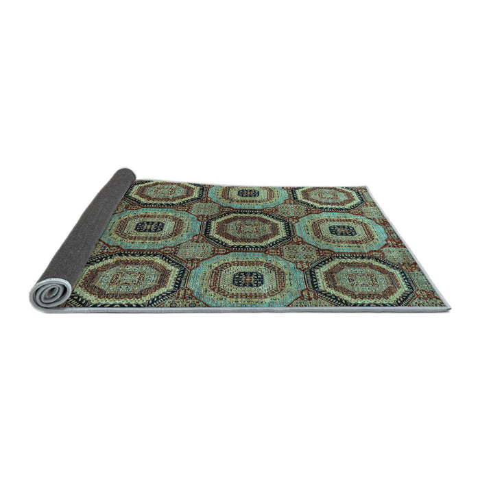 Sideview of Abstract Light Blue Modern Rug, abs4165lblu