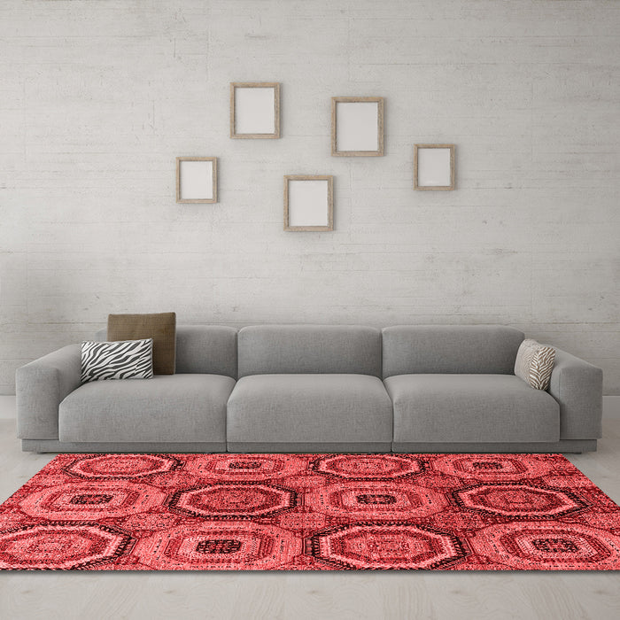 Modern Red Washable Rugs